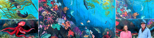 Bandon Fisheries Warehouse Mural~ Spreading the word about our underwater Kelp Forests
